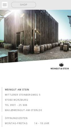 Vorschau der mobilen Webseite www.weingut-am-stein.de, Ludwig Knoll, Weingut am Stein