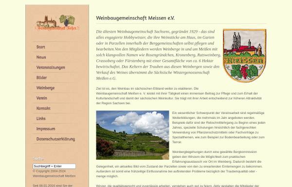 Vorschau von www.weinbaugemeinschaft-meissen.de, Weinbaugemeinschaft Meißen e.V.