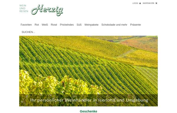 Vorschau von www.wein-herzig.de, Wein & Reisen Herzig