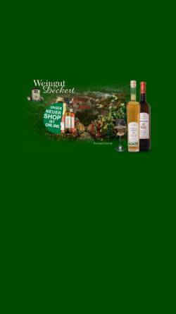 Vorschau der mobilen Webseite www.weingut-deckert.de, Weingut Deckert Freyburg