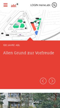 Vorschau der mobilen Webseite www.abl.ch, Allgemeine Baugenossenschaft Luzern, ABL