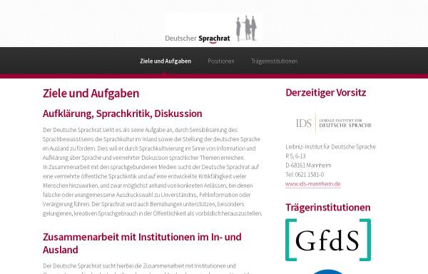 Vorschau von www.deutscher-sprachrat.de, Deutscher Sprachrat
