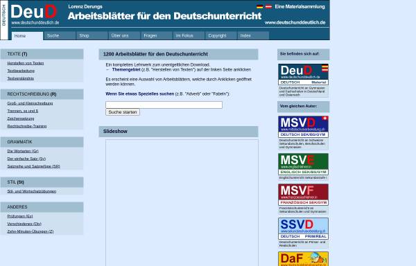 Vorschau von www.deutschunddeutlich.de, Deutsch und Deutlich
