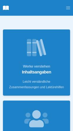 Vorschau der mobilen Webseite www.inhaltsangabe.de, Inhaltsangaben und Zusammenfassungen