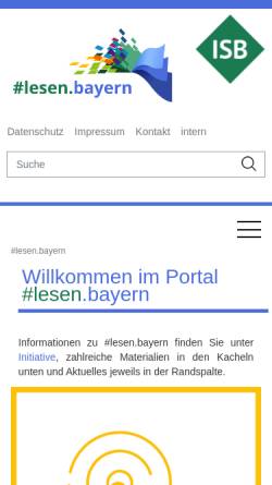 Vorschau der mobilen Webseite www.leseforum.bayern.de, Leseforum Bayern
