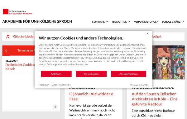 Vorschau von www.koelsch-akademie.de, Akademie för uns kölsche Sproch