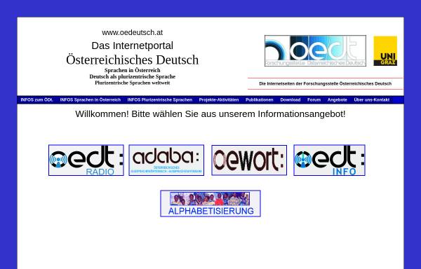 Vorschau von www.oedeutsch.at, Forschungsstelle Österreichisches Deutsch