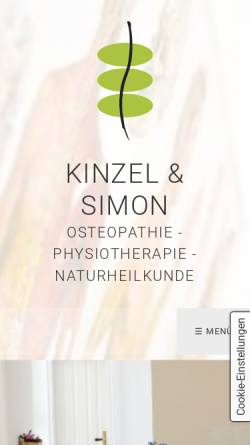 Vorschau der mobilen Webseite www.physiotherapie-in-muenster.de, Kinzel & Simon - Praxis für Physiotherapie