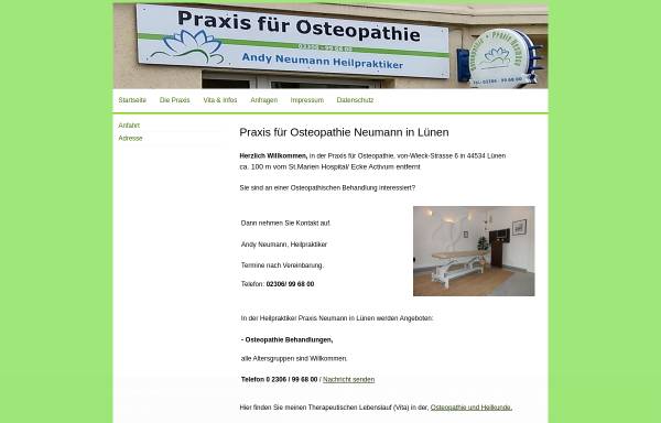 Vorschau von andy-neumann.de, Osteopathie Praxis Neumann
