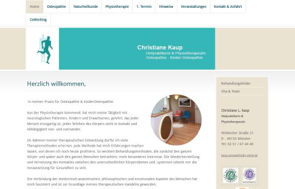 Vorschau von www.physiotherapie-muenster.de, Physiotherpeutische Praxis Christiane Kaup