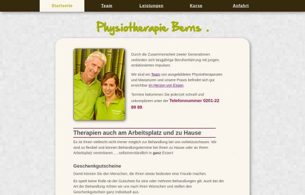 Vorschau von www.physiotherapie-berns.de, Praxis für Physiotherapie Christoph Berns
