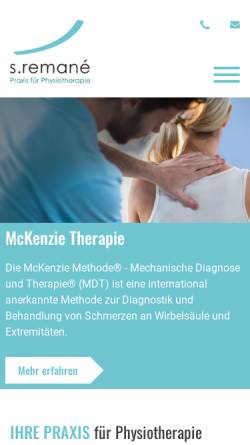 Vorschau der mobilen Webseite www.physiotherapie-siegen.de, Praxis für Physiotherapie Sven Reman