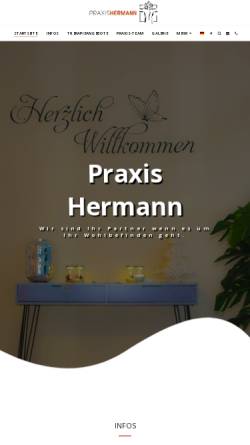 Vorschau der mobilen Webseite www.krankengymnastikpraxis-hermann.de, Praxis Hermann