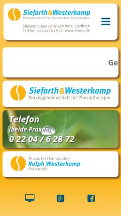 Vorschau der mobilen Webseite www.siwes.de, Praxisgemeinschaft Siefarth-Westerkamp