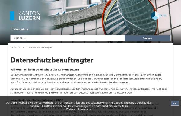 Vorschau von datenschutz.lu.ch, Datenschutzbeauftragter des Kantons Luzern