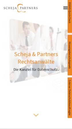 Vorschau der mobilen Webseite www.scheja-partner.de, Rechtsanwalt Dr. Gregor Scheja