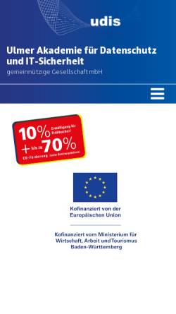 Vorschau der mobilen Webseite www.udis.de, Udis gGmbH