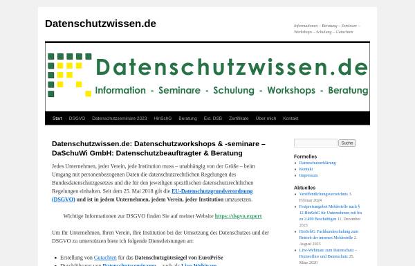Vorschau von datenschutzconsulting.info, Werner Hülsmann