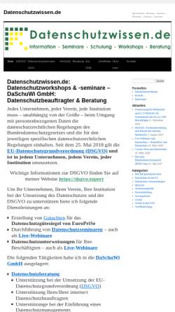 Vorschau der mobilen Webseite datenschutzconsulting.info, Werner Hülsmann