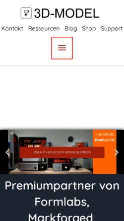 Vorschau der mobilen Webseite www.3d-model.com, Dreidimensional