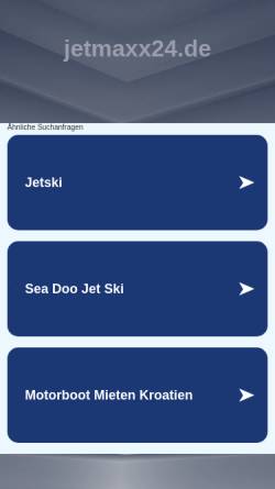 Vorschau der mobilen Webseite jetmaxx24.de, Jetski / Jetboot + Zubehör