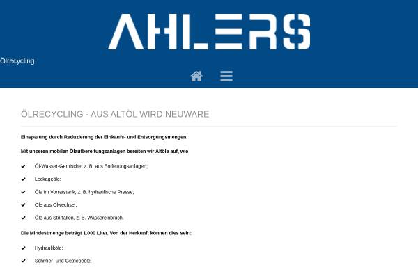 Vorschau von www.ahlers-recycling.de, ARW Ahlers Recycling- und Umwelttechnik, Inh. Michael Ahlers