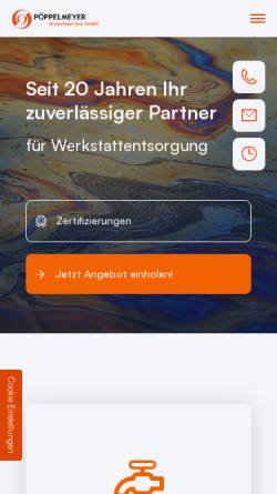Vorschau der mobilen Webseite www.altoelservice.com, Pöppelmeyer Umwelt Service GmbH