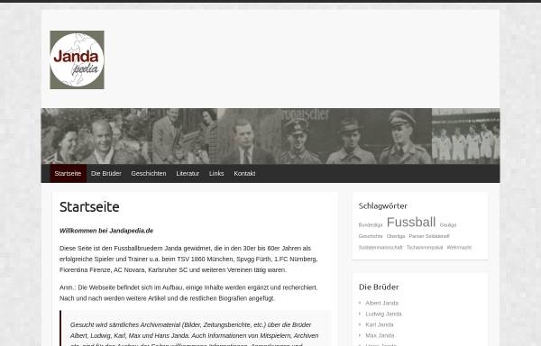 Vorschau von www.jandapedia.de, Jandapedia - Die Fussbalbrüder Janda