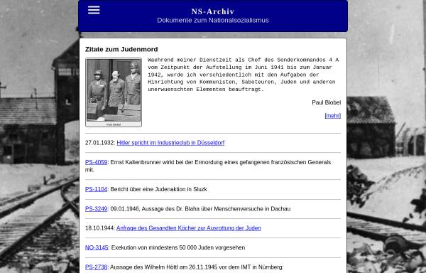 Vorschau von www.ns-archiv.de, Dokumente zum Nationalsozialismus