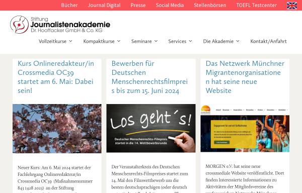 Vorschau von www.journalistenakademie.de, Journalistenakademie