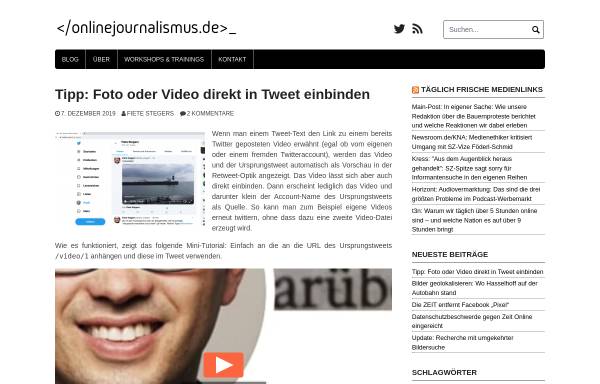 Vorschau von www.onlinejournalismus.de, Onlinejournalismus.de