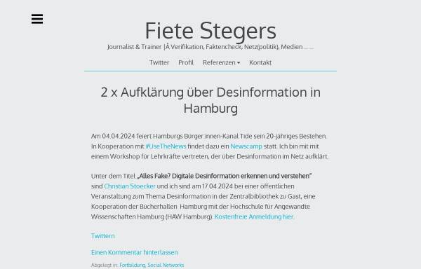 Vorschau von www.netzjournalismus.de, Stegers, Fiete
