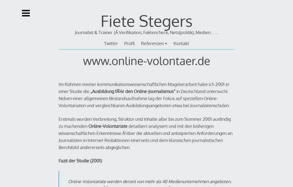 Vorschau von www.netzjournalismus.de, Studie: Online-Volontariate in Deutschland