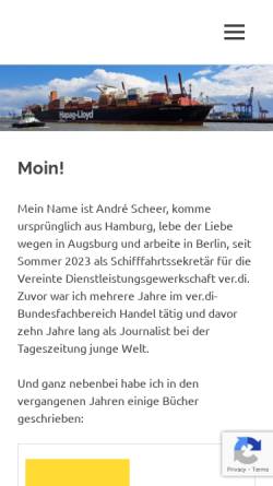 Vorschau der mobilen Webseite www.andre-scheer.de, Scheer, André