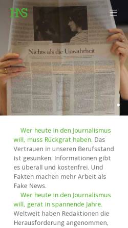 Vorschau der mobilen Webseite journalistenschule.de, Henri-Nannen-Journalistenschule