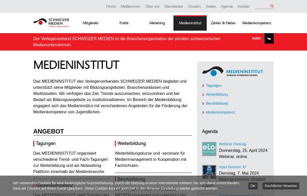 Vorschau von www.medieninstitut.ch, Medieninstitut