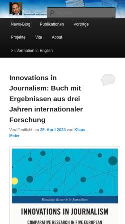 Vorschau der mobilen Webseite www.klaus-meier.net, Prof. Dr. Klaus Meier