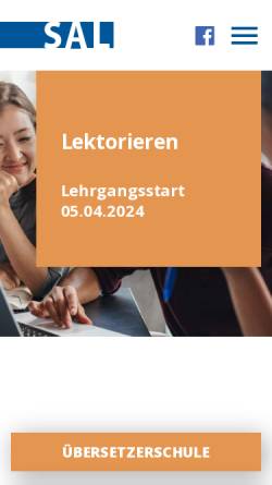 Vorschau der mobilen Webseite www.sal.ch, Schule für Angewandte Linguistik
