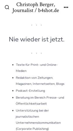 Vorschau der mobilen Webseite www.berger-christoph.de, Berger, Christoph