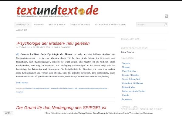 Vorschau von www.textundtext.de, Fischer, Armin