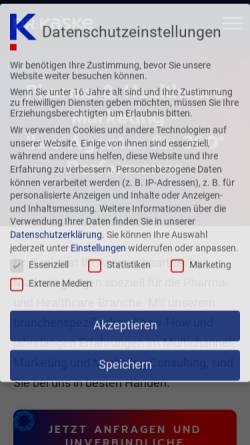 Vorschau der mobilen Webseite www.drkaske.de, Dr. Kaske - Redaktionsbüro und Presseagentur