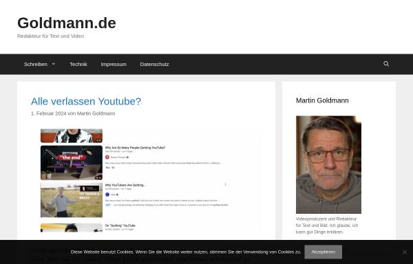 Vorschau von www.goldmann.de, Redaktionsbüro Goldmann