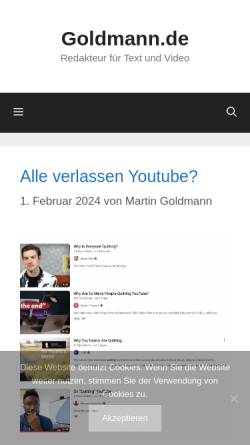 Vorschau der mobilen Webseite www.goldmann.de, Redaktionsbüro Goldmann