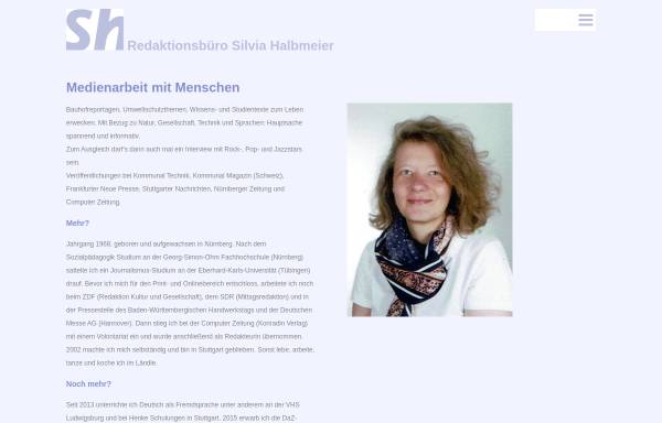 Vorschau von www.silvia-halbmeier.de, Redaktionsbüro Silvia Halbmeier Stuttgart
