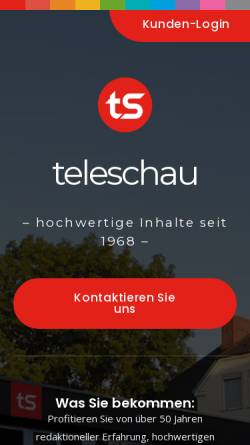 Vorschau der mobilen Webseite www.teleschau.de, teleschau - der mediendienst GmbH