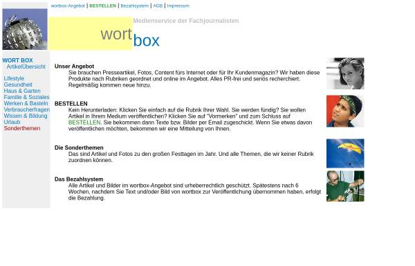 Vorschau von www.wortbox.de, wortbox Medienservice