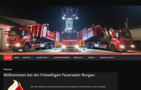 Vorschau von www.feuerwehr-burgau.de, Freiwillige Feuerwehr Burgau
