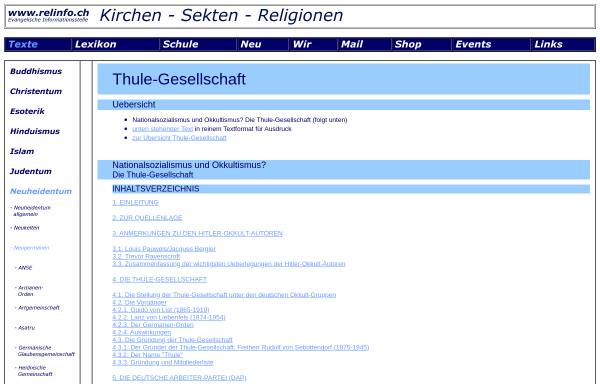 Vorschau von www.relinfo.ch, Thule-Gesellschaft