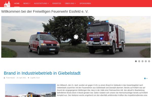Vorschau von www.ffwessfeld.de, Freiwillige Feuerwehr Eßfeld