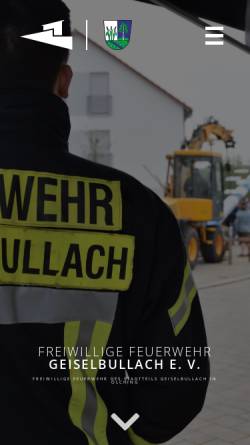 Vorschau der mobilen Webseite www.feuerwehr-geiselbullach.de, Freiwillige Feuerwehr Geiselbullach